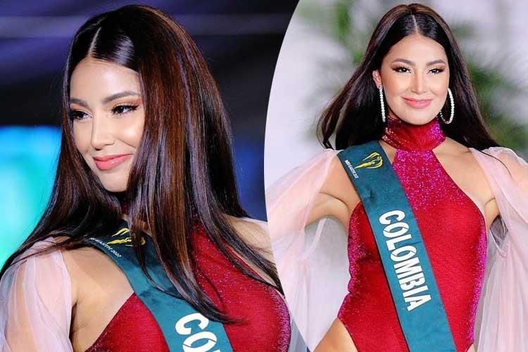 Andrea Aguilera representing Colombia