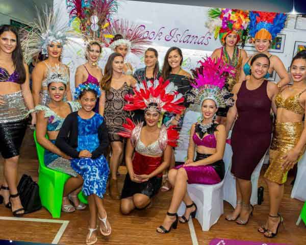 The finalists of Miss Cook Islands 2017 radiate colorful vibes at Carnival Night