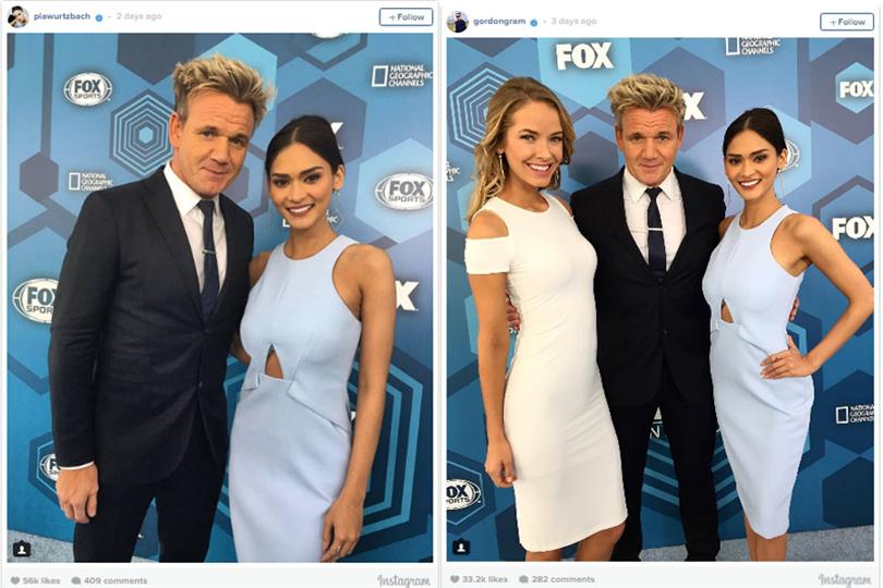Pia Wurzbach glad to meet MasterChef Gordon Ramsay