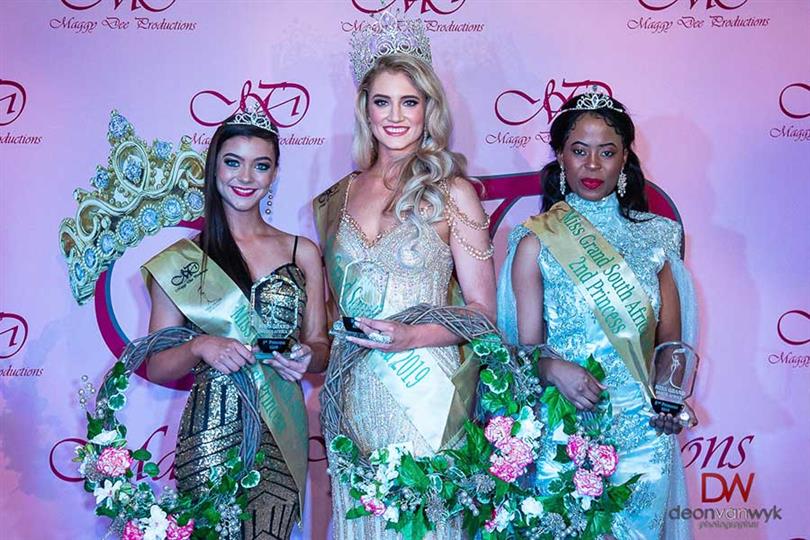 Belinde Bella Schreuder Jeané Van Dam Phomolo Tjie Miss Grand South Africa 2019 Winners