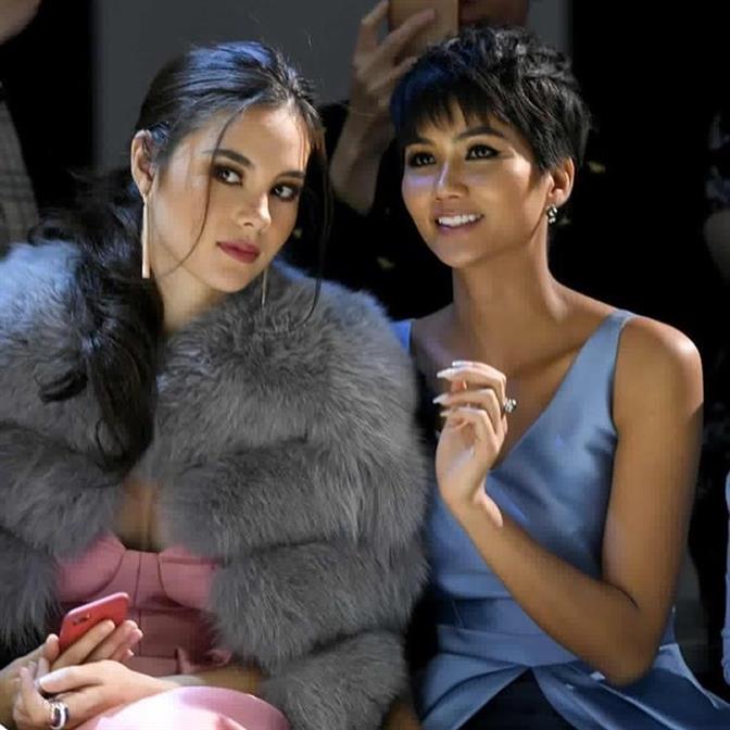 Miss Universe sisters Catriona Gray and H'Hen Niê reunite at New York Fashion Week