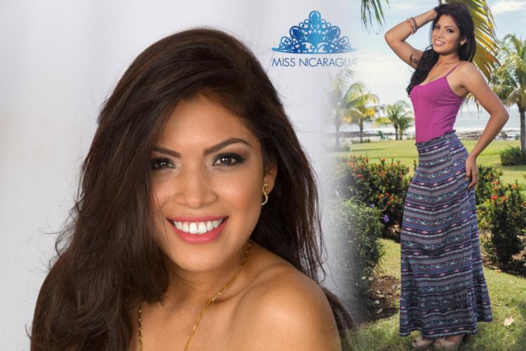 Raquel Bustos contestant Miss Nicaragua 2017