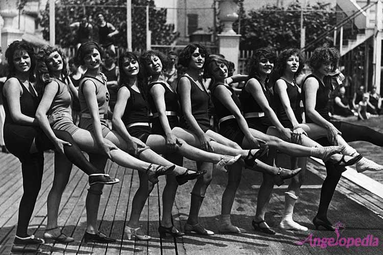 Atlantic city Beauties striking a pointed toe pose