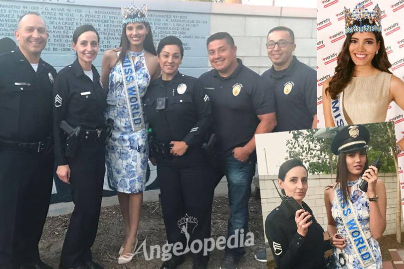 Miss World 2016 Stephanie Del Valle teams up with LAPD